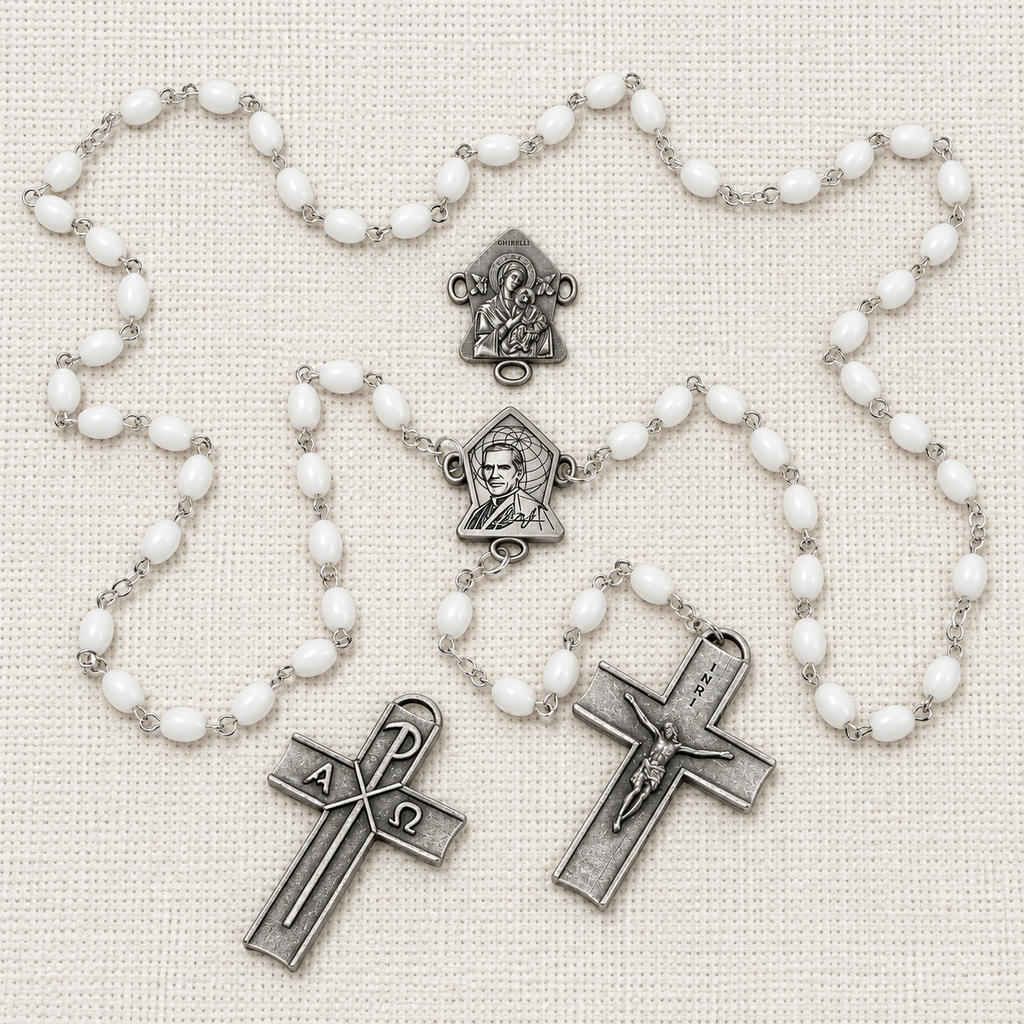 Beatification Rosary - White