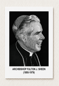 Sheen Prayer Card B&W