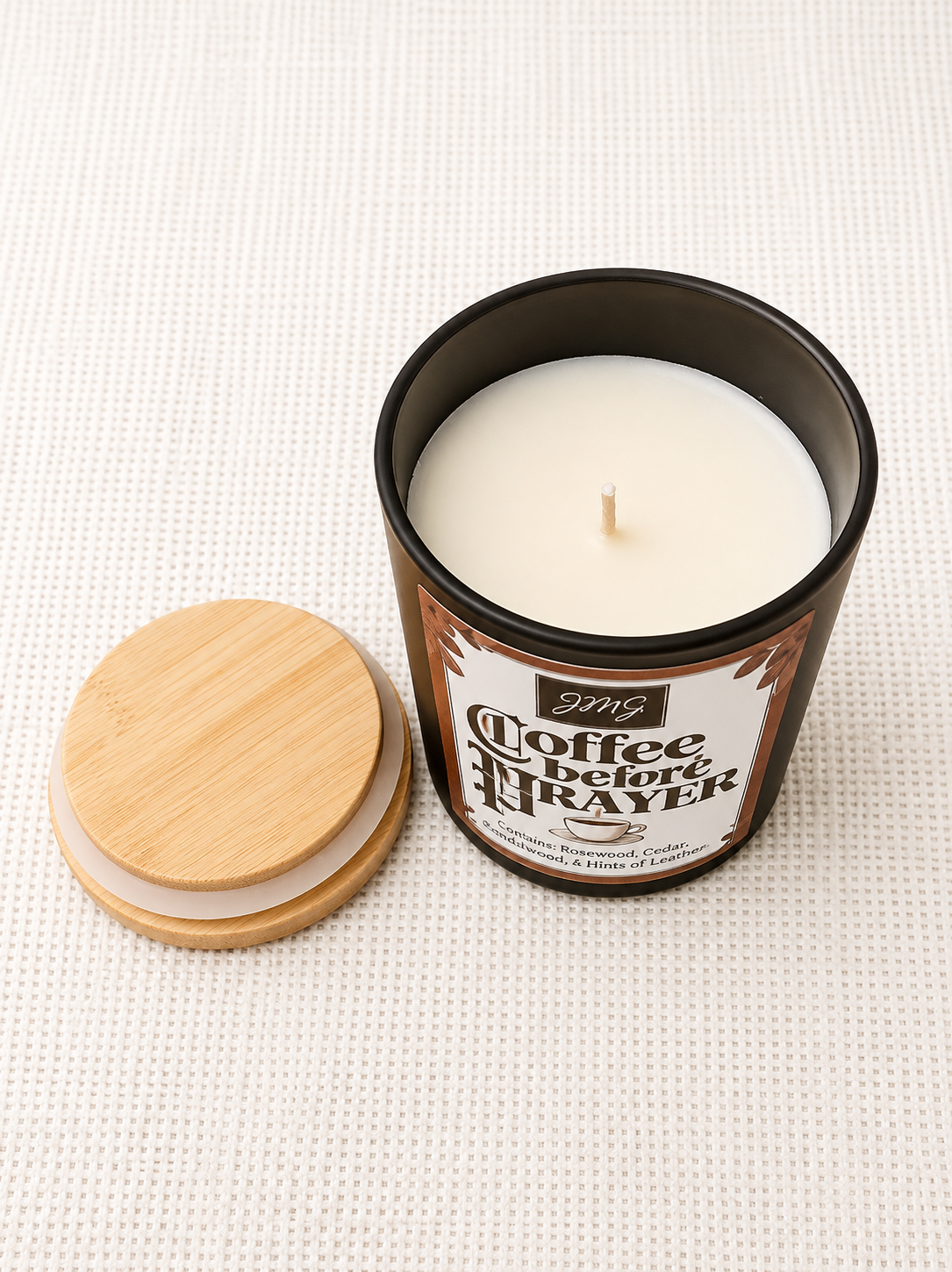Coffee Before Prayer Candle