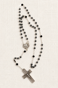 Hematite and Black Rosary FJS