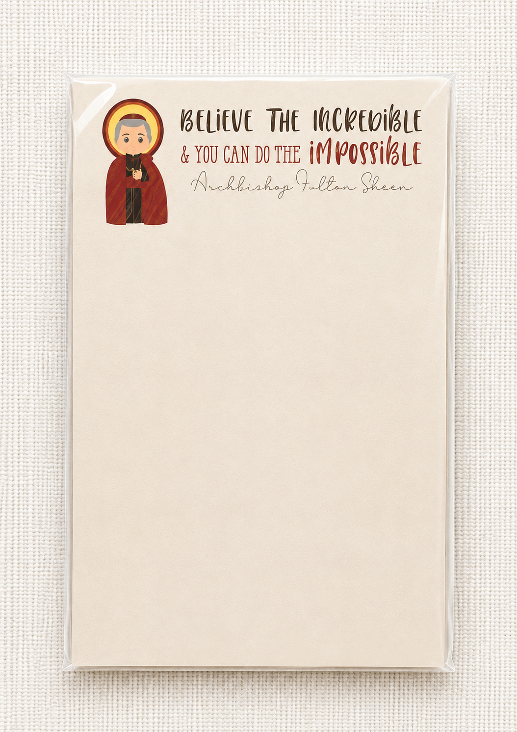 Believe Sheen Notepad